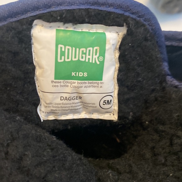 Cougar boots winter. Size 5. Navy with orange stitching. - Picture 4 of 4